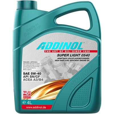 Моторное масло ADDINOL Super Light 5W-40, 4л